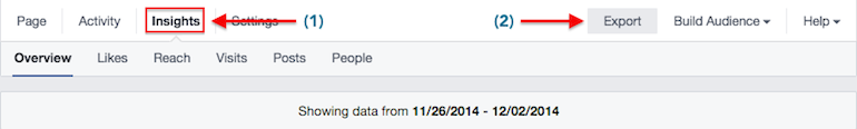 Download Facebook Insights from your page