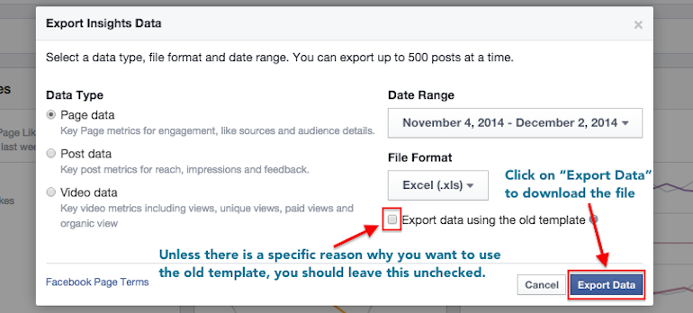 Export your Insights data