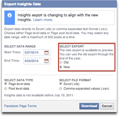 Facebook Insights Export Image 3 Tutorial: How to Download Data from Facebook Insights