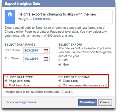 Facebook Insights Export Image 4 Tutorial: How to Download Data from Facebook Insights